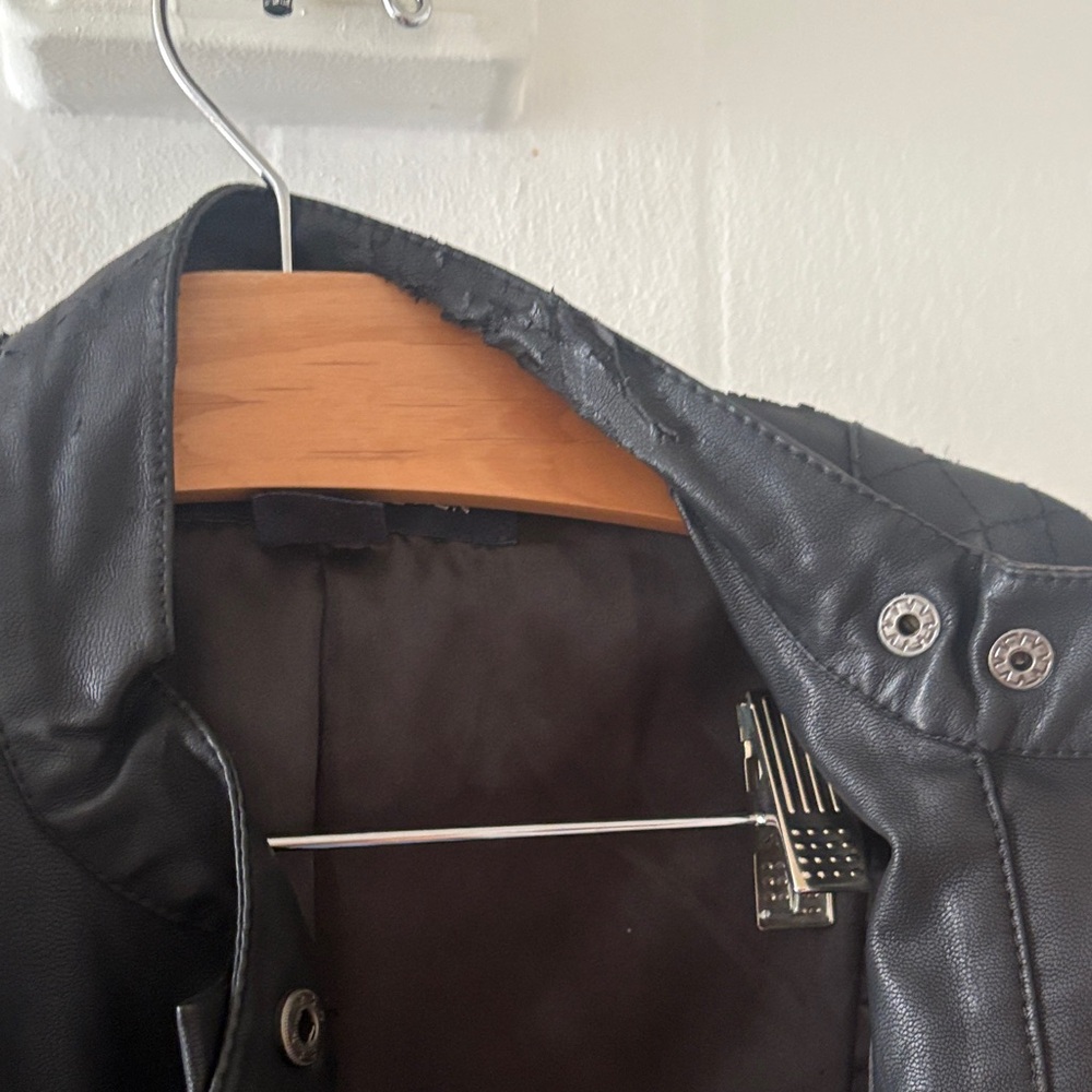 French Connection Black Leather Jacket - Picture 10 of 10